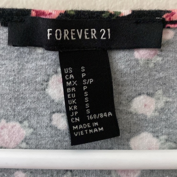 Forever 21 Black Floral Bodycon Dress, Size Small - Picture 4 of 4